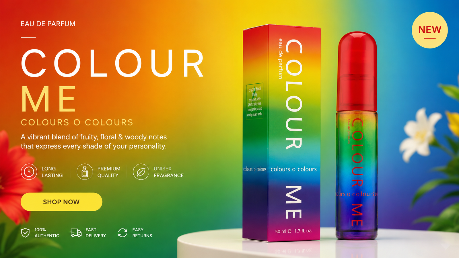 Colour Me Colours O Colours rainbow eau de parfum banner